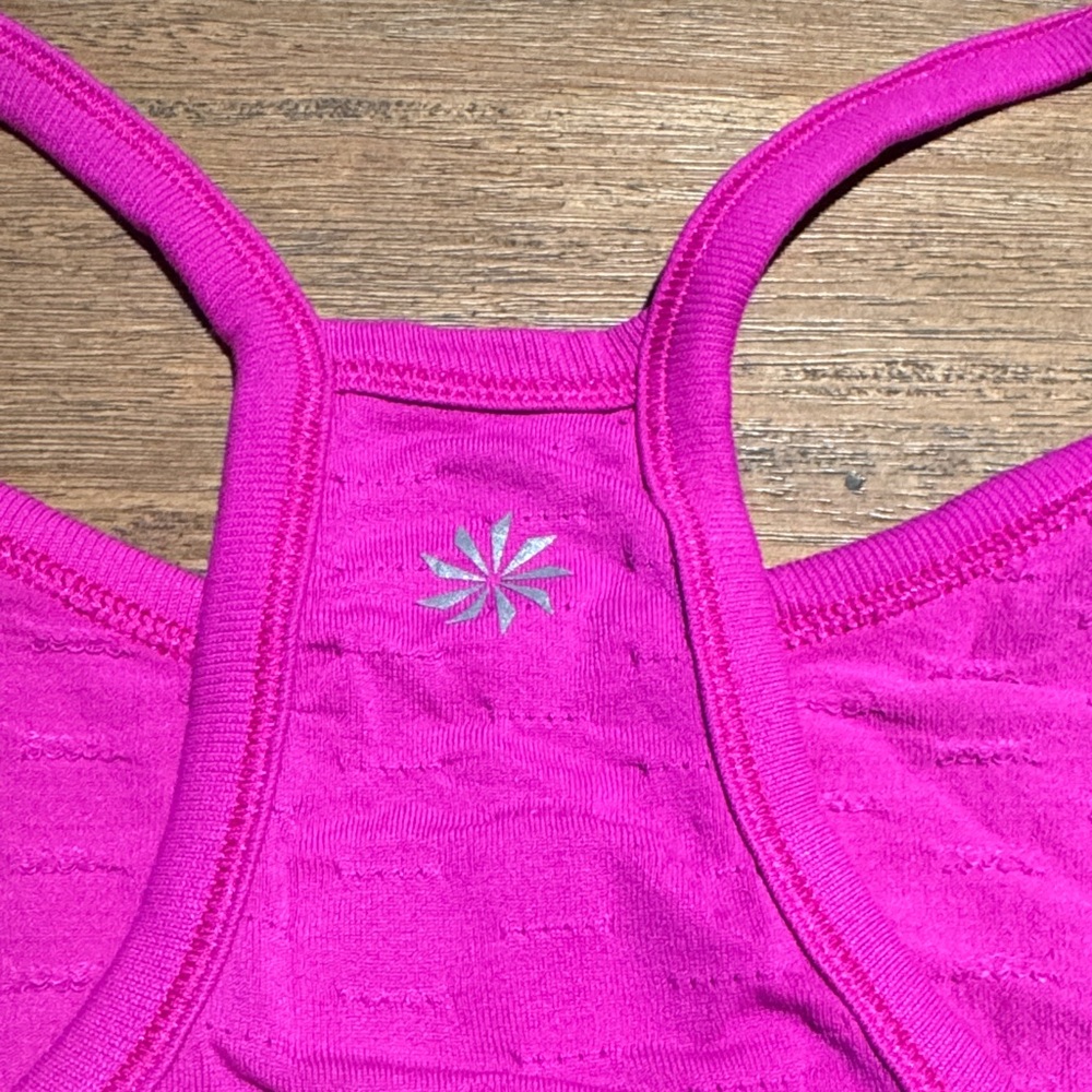 Athleta Magenta High Neck Workout Tank – Textured Fabric S - Picture 3 of 6